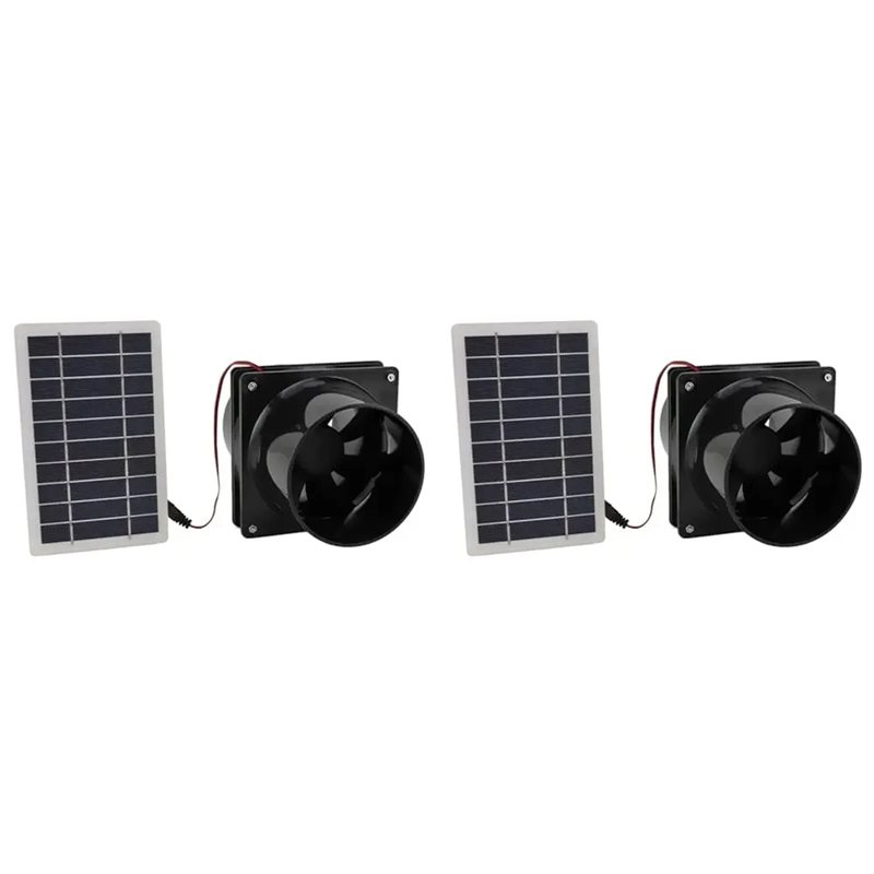 Kitchen Gadgets Exhaust Fan - 【KEUKENAPPARATUUR】2X zonne-afzuigventilator Ronde kanaalventilator voor zonnepaneel