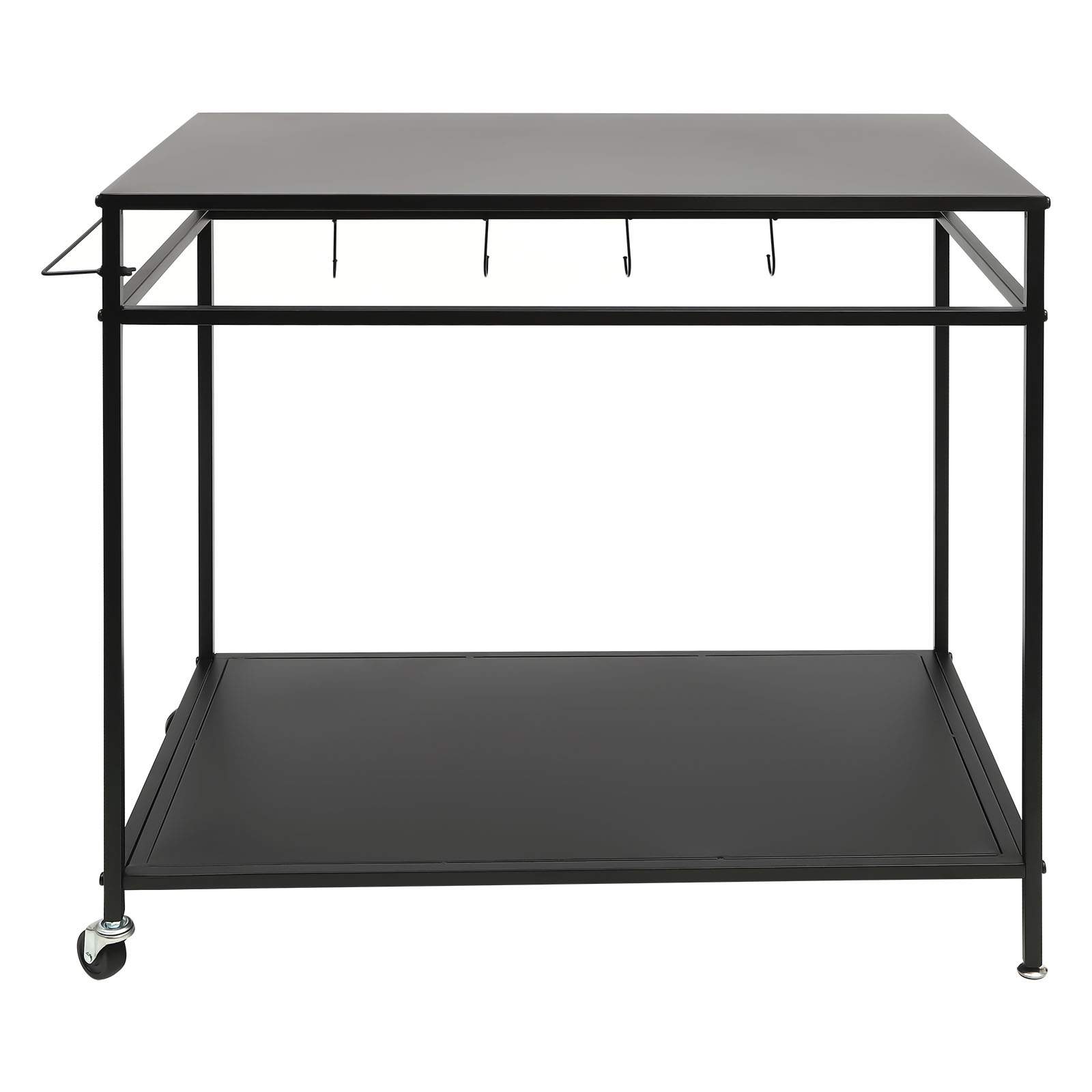 Kitchen Gadgets Rack - Verrijdbare kooktafel met dubbele plank, buiten-eettafel