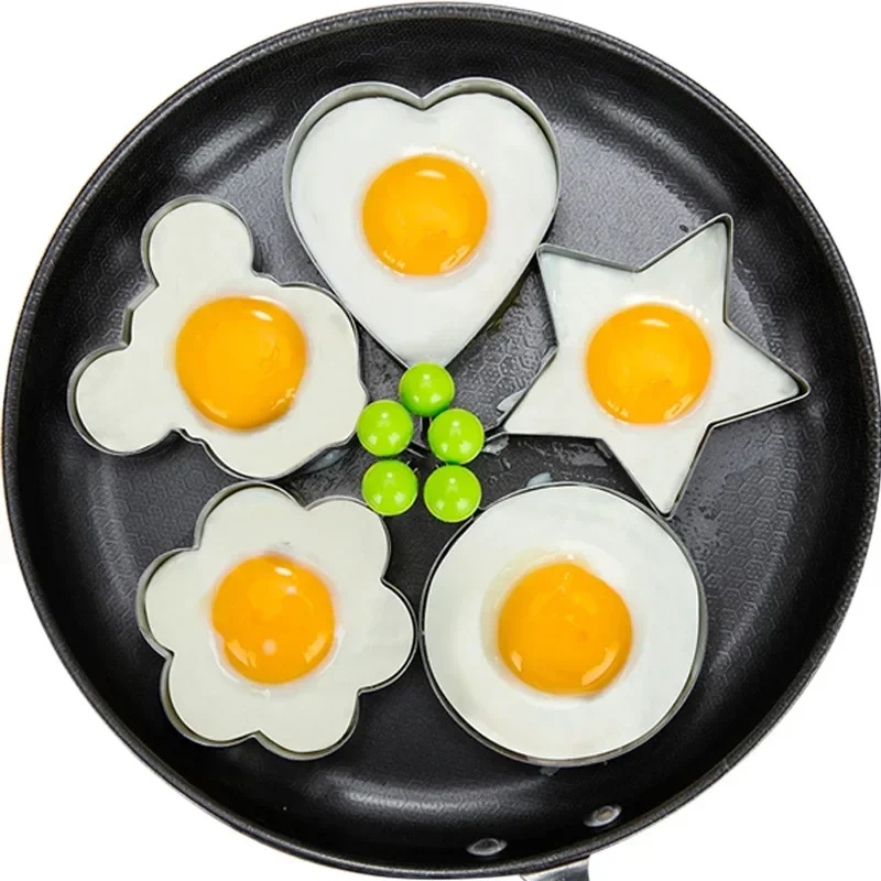 Kitchen Gadgets For Seniors - 1-4 stuks roestvrijstalen eiervorm hart pannenkoekmaker