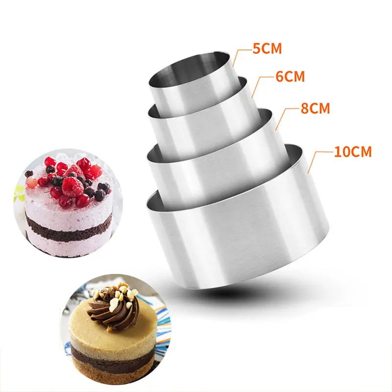 Kitchen Gadgets For Seniors - 4 Stuks Ronde Rvs Mousse Ring