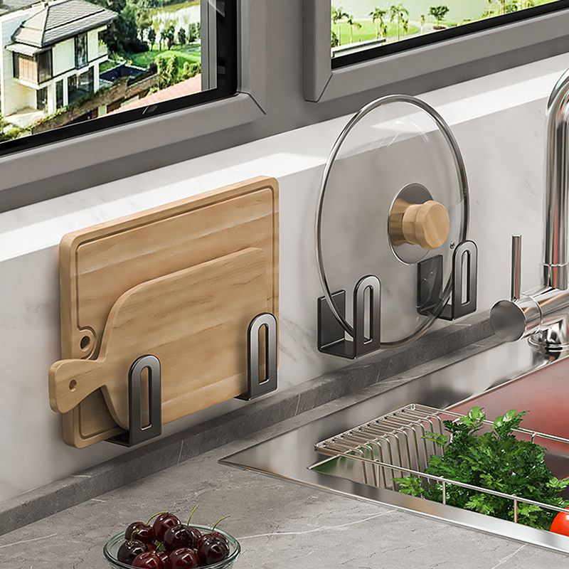 Kitchen Gadgets Rack - 2 stks/set Snijplank Pot Cover Rack