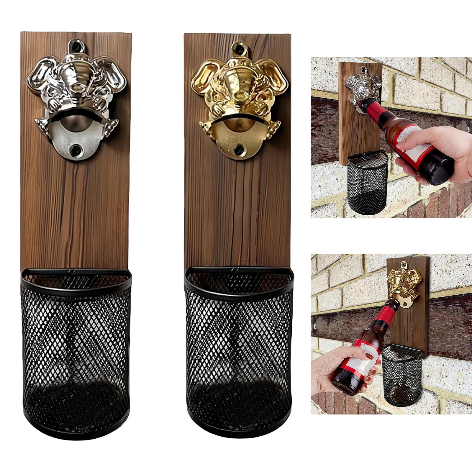 Kitchen Gadgets Gift - Magnetische flesopener met dopverzamelaar Woondecoratie Keukengadget