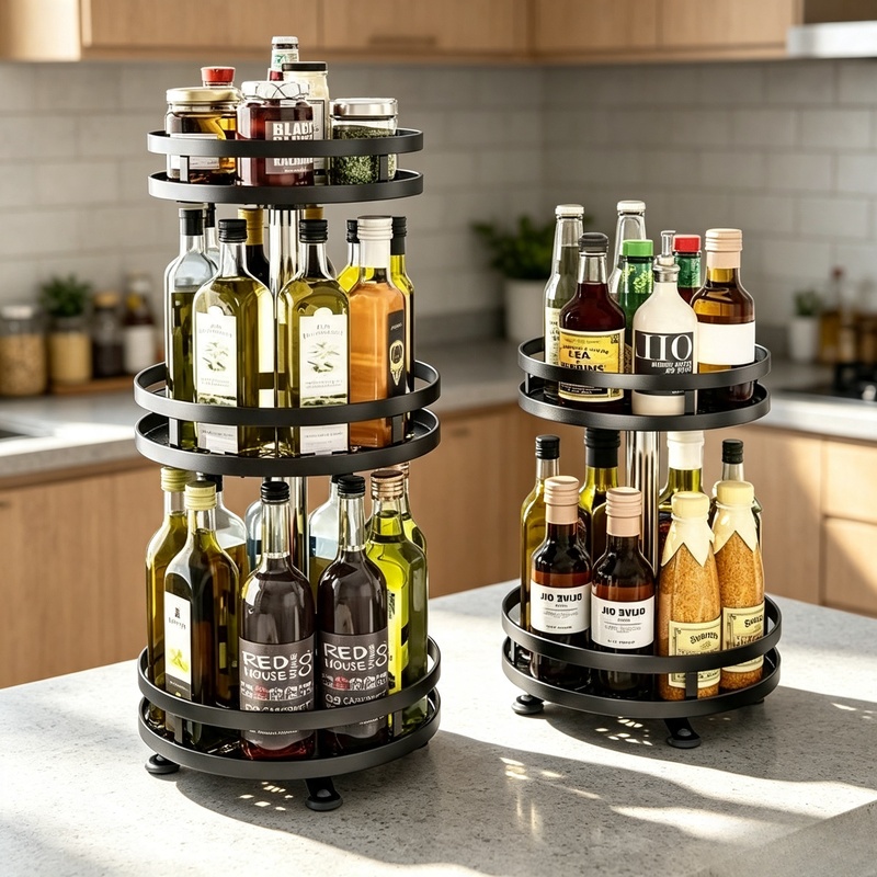 Kitchen Gadgets Rack - 360 ° Draaibare kruidenplank voor aanrecht,