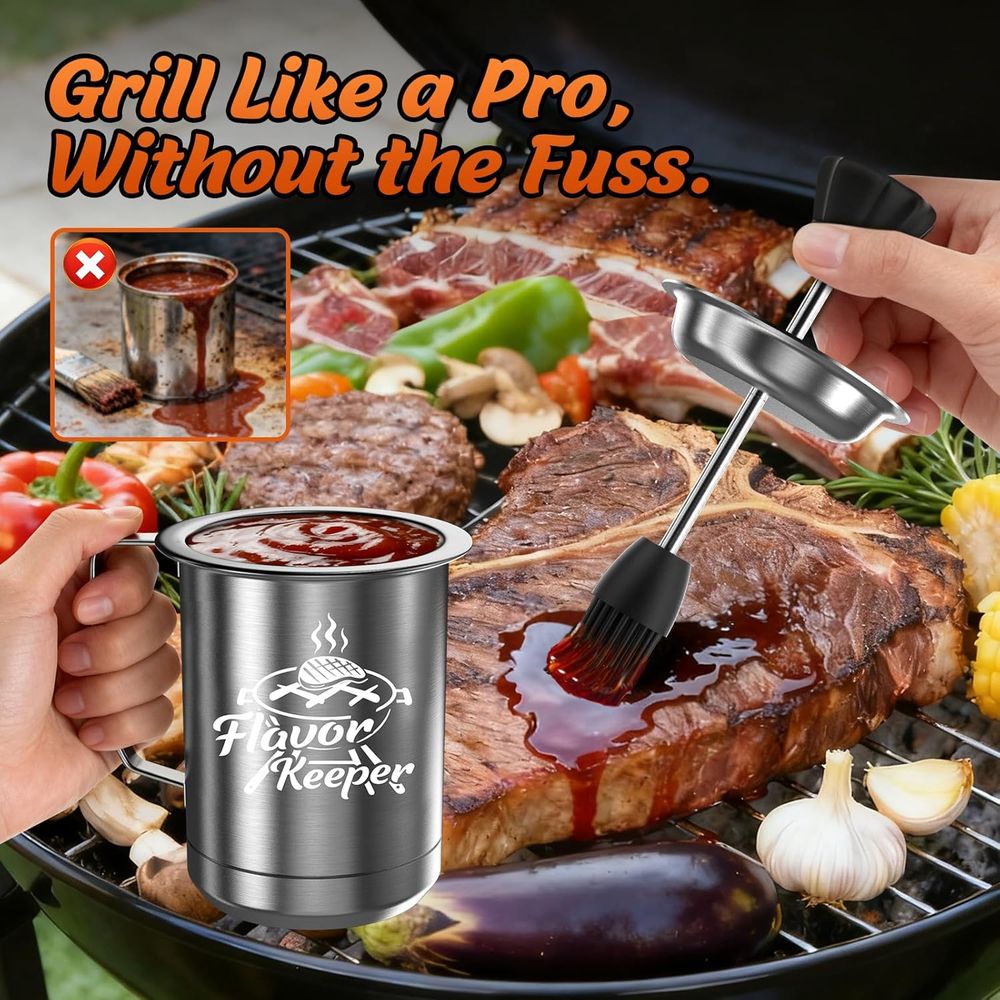 BBQ-sauspot en penseelset voor - Kitchen Gadgets To Have recensie en prijs