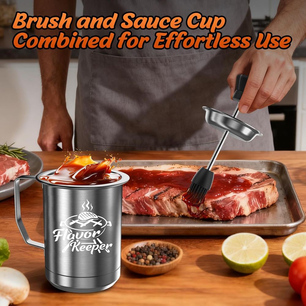 BBQ-sauspot en penseelset voor - Kitchen Gadgets To Have recensie en prijs