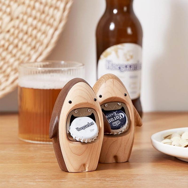 Creatieve Houten Haai Flesopen - Kitchen Gadgets Men recensie en prijs