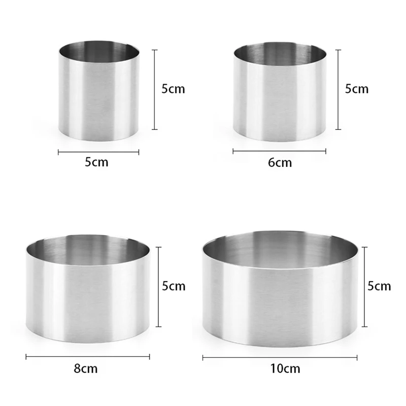 4 Stuks Ronde Rvs Mousse Ring  - Kitchen Gadgets For Seniors recensie en prijs