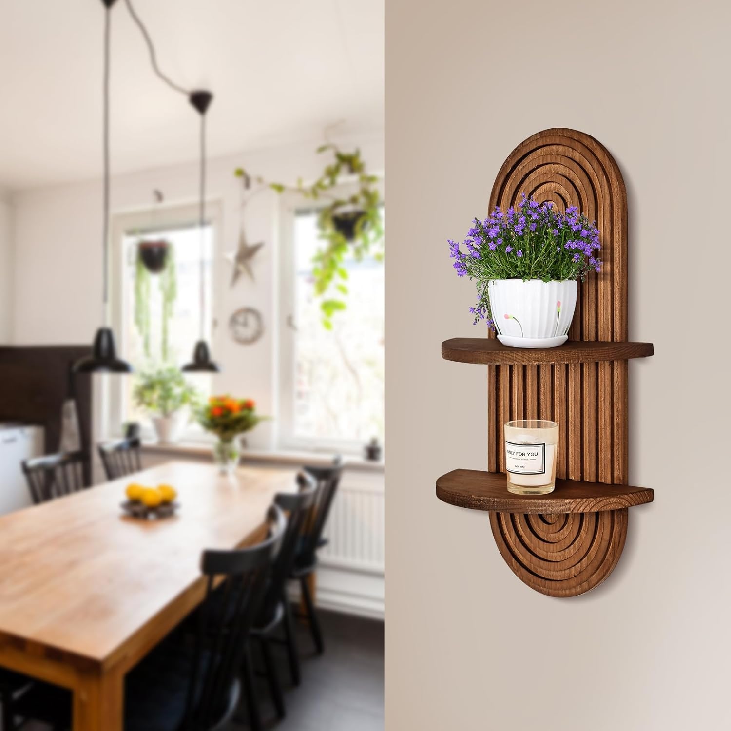 Houten zwevende planken, multi - Kitchen Gadgets Rack recensie en prijs