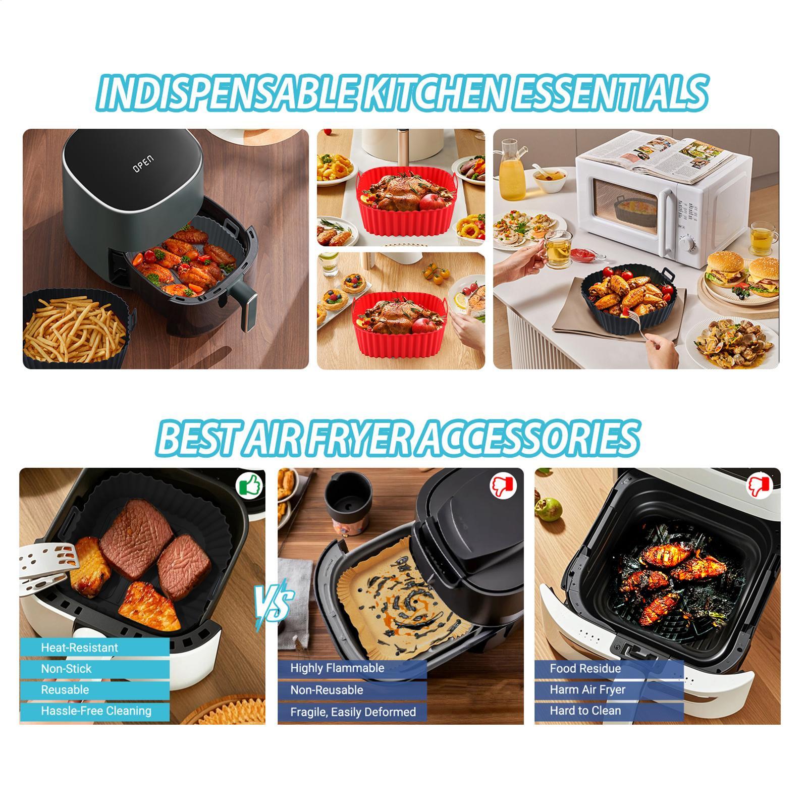 Silicone Airfryer Liners Pot V - Kitchen Gadgets Men recensie en prijs