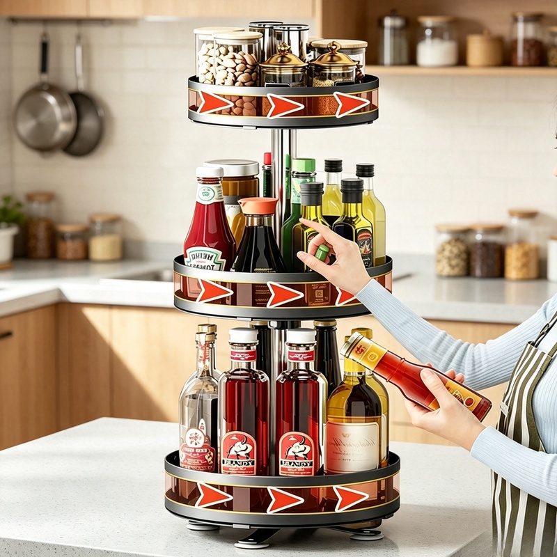 360 °   Draaibare kruidenplank - Kitchen Gadgets Rack recensie en prijs